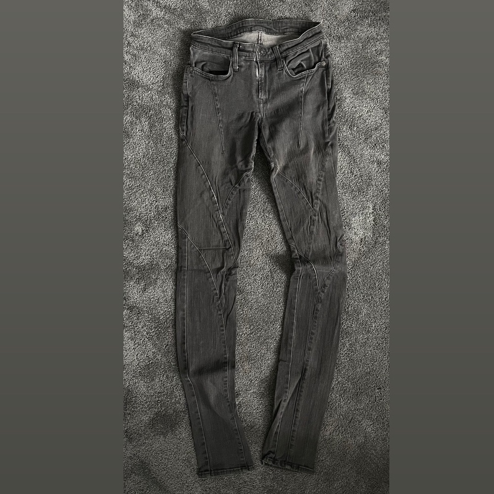 HELMUT LANG GRAY SEAMED JEANS